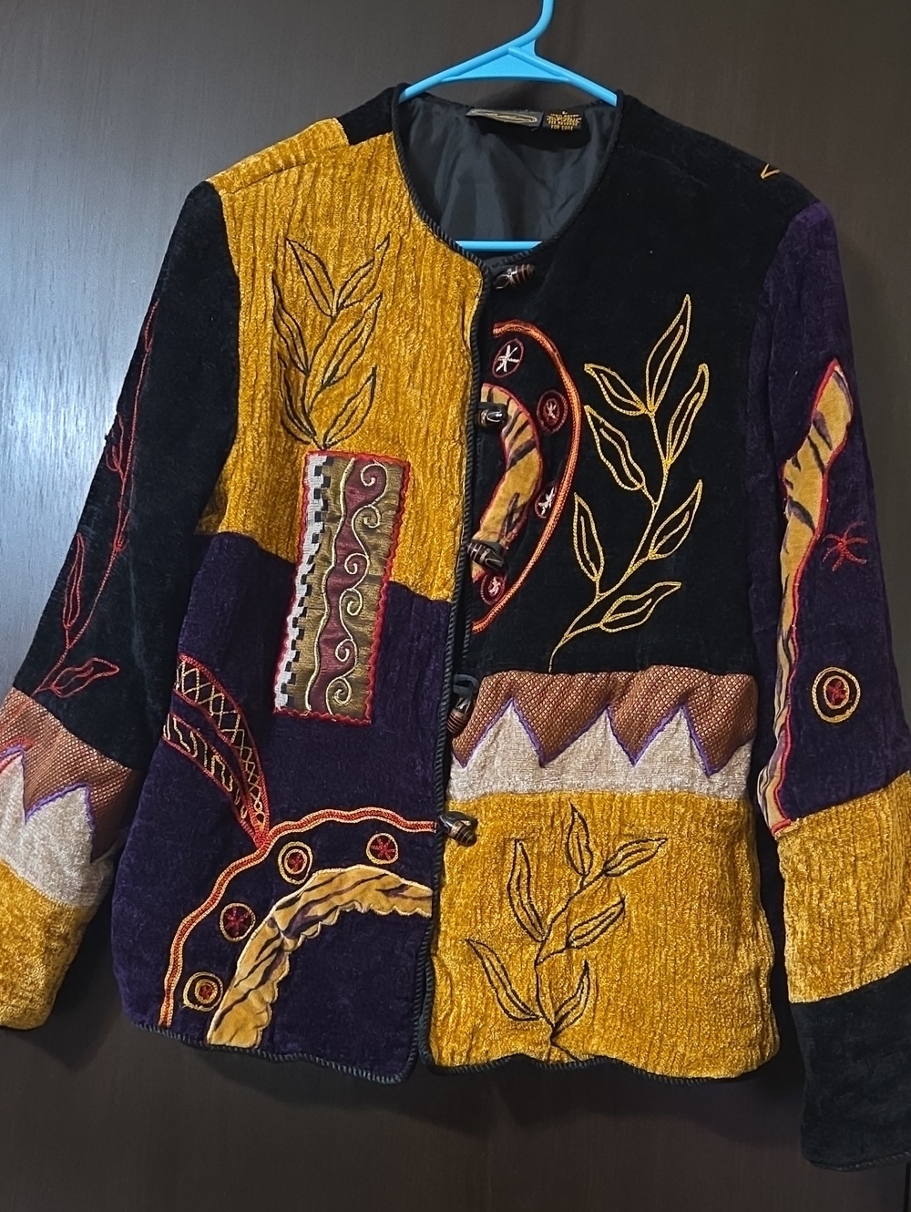 Allure ladies black Jacket  with Gold Embroidery Large